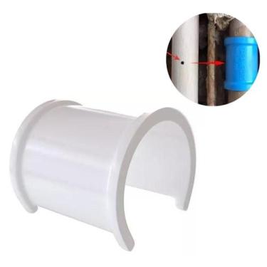 Imagem de Tapa Furo Rachadura Luva Esgoto PVC Branco 75mm Estrela