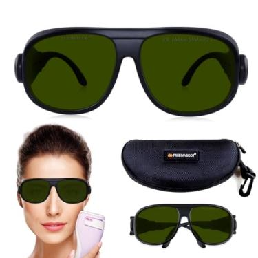 Imagem de FreeMascot Óculos de segurança a laser IPL 190nm-2000nm para tratamento de depilação a laser, proteção ocular (verde) (estilo de armação 1)
