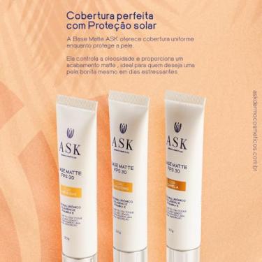 Imagem de Base de maquiagem Matte liquida tom Bege fps 30 Ask Dermocosméticos