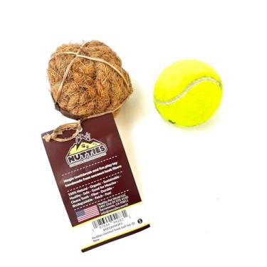 Imagem de Nutties para cães – Brinquedo de bola de fibra de coco natural e escova de dentes mágica – 2 tamanhos (pequeno)