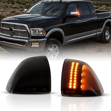 Imagem de GemPro Luminária de espelho de rodada LED lateral para Dodge Ram 1500 2500 3500 4500 5500 Reboque 68302828AA 6830282828282828282828282829AA, 2PCS