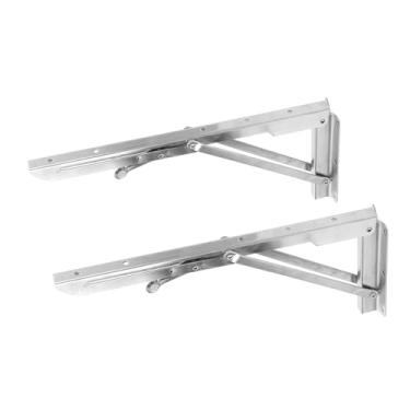 Imagem de Prateleira de Parede de Mesa Dobrável, Suporte de Mesa Dobrável de Aço Inoxidável, Suporte Estável, Cantos Arredondados para Barco e Iate