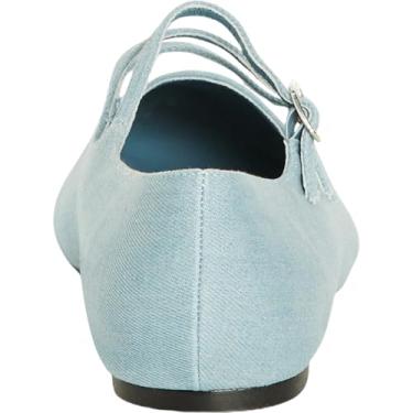 Imagem de City Chic Women's Apparel Sandália feminina CITYCHIC com fivela de balé de ajuste largo, jeans, 42, Jeans, 11 Wide