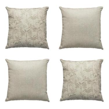 Imagem de Kit 4 Capas de Almofadas Decorativas Grandes para Encosto de Sofá Sala