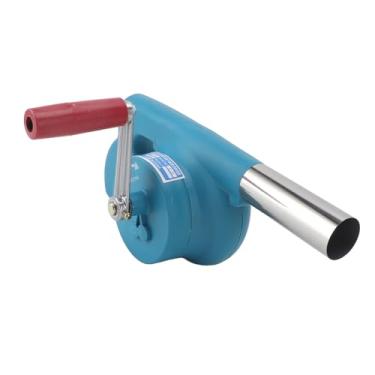 Imagem de Ventilador de Lareira, Soprador de Fogo Com Manivela para Churrasco, Fole para Fogueira, Soprador de Ar Portátil para Churrasco Com Alça Manual para Churrasco Ao Ar Livre, Fole