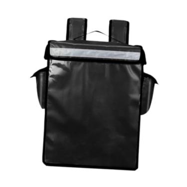 Imagem de Bothyi Saco térmico para entrega de pizza, transportador de alimentos multiuso com alça ajustável, caixa de entrega para casa comercial, catering ao ar livre, Preto