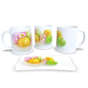 Imagem de Caneca de Porcelana Branca Personalizada Coleção Páscoa