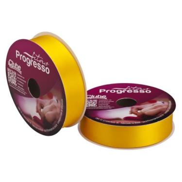 Imagem de Fita de Cetim Progresso 30mm 50 Mts Amarelo Ouro 038