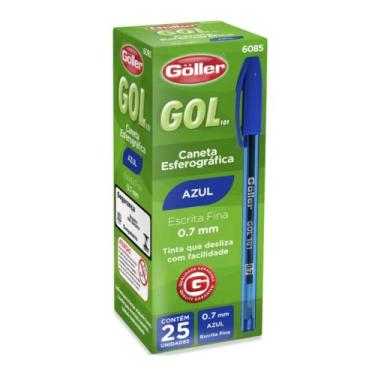 Imagem de Caneta Esferográfica Azul Gol 101 0.7mm - caixa com 25 unds