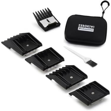 Imagem de 4 tamanhos Professional Universal Animal Clipper substituição acessório guia pentes 1/20.3 cm 1/10.2 cm 3/20.3 cm 1/5.1 cm compatível com Oster A5 Style Classic 76 Andis AG, BG Wahl KM Series Pet