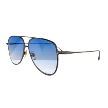 Imagem de HCHES Óculos de sol vintage grandes ovais masculinos, óculos solares, titânio puro, dourado, masculino, C4, tamanho único