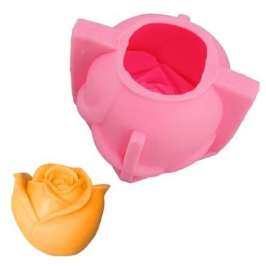 Imagem de Bandejas Em Forma de Rosa, Recipiente de Armazenamento de Suporte de Silicone Em 3D Bandejas de Sabão Artesanal para Decoração de Cement de Cimento de Jóias de Resina