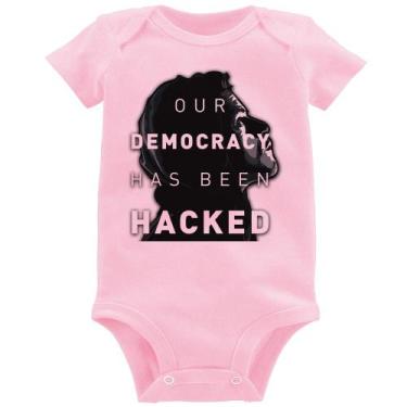 Imagem de Body Bebê Our Democracy Has Been Hacked - Foca na Moda, Rosa bebê, P