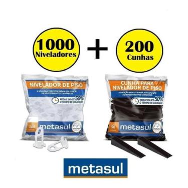 Imagem de Nivelador De Piso Porcelanato 100un Metasul, 1 mm
