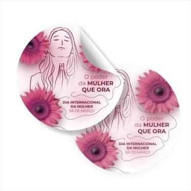 Imagem de kit especial 50 adesivos para comemorar o dia das mulheres - DK, O pod