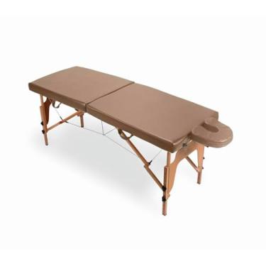 Imagem de Maca Portátil com Espuma Injetada - Arktus - Marrom Cappuccino