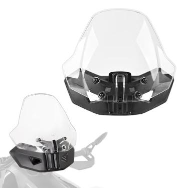 Imagem de Para-brisa esportivo transparente ajustável de 7,6 cm para Can-Am Ryker 600/900/Rally Edition (2019-2025) e edição esportiva (2022-2025) | Defletor de vento substitui OEM #219401023