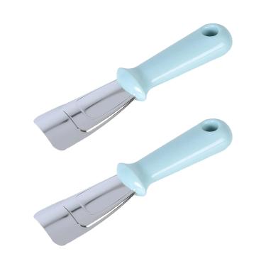Imagem de 2 Pçs Raspador De Gelo Do Refrigerador, Descongeladores De Gelo De Aço Inoxidável Pá De Descongelação Pá De Descongelamento Pá De Gelo Dispositivo De Limpeza Para Casa
