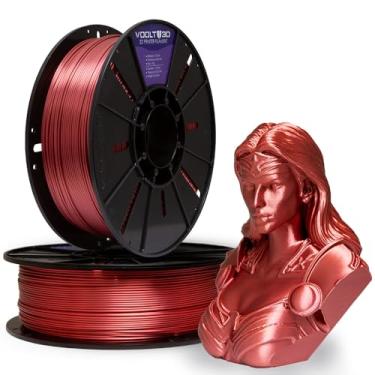 Imagem de Filamento PLA V-Silk High Speed 1Kg 1,75mm Efeito Seda Impressora 3D FDM Voolt3D (Bronze V-Silk)