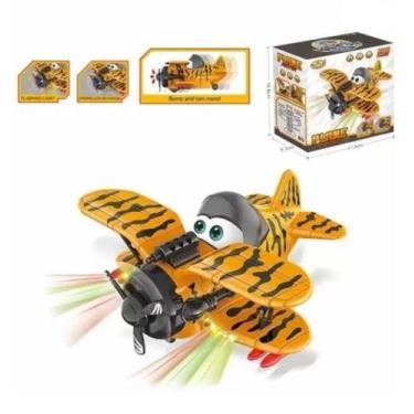 Imagem de Brinquedo Avião Maluco Gira Hélice Movimenta Asas Com Luz e Som - Fun 