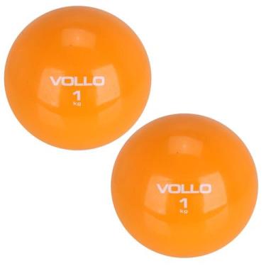 Imagem de Kit 2 Bolas Peso Tonning Ball Vollo VP1061 1Kg Pilates Macia e Fácil P