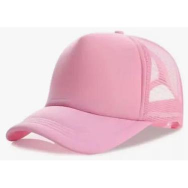 Imagem de Boné Infantil Trucker Unissex Liso Com Ajuste Tela Aba Curva - CAP, Ro