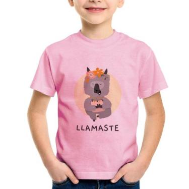 Imagem de Camiseta Infantil Llamastê - Foca na Moda, Rosa bebê, 4