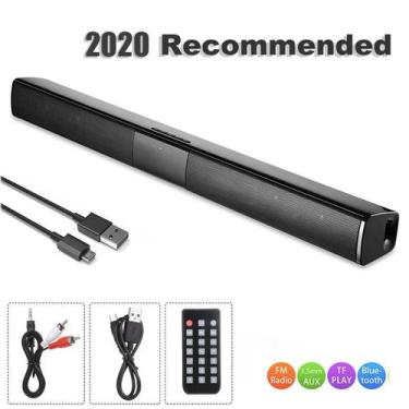 Imagem de Soundbar 20W com Bluetooth - TV e FM - Com Fio e Sem Fio