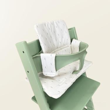 Imagem de cadeira de jantar para crescimento infantil assento cadeira de alimentação para bebê almofada de assento almofada de assento à prova d'água e à prova de óleo, creme de trigo, uma peça