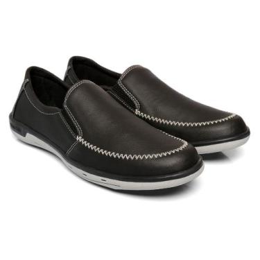Imagem de Mocassim Masculino Casual Sapatilha Linha Conforto Cor Preto - Hankook