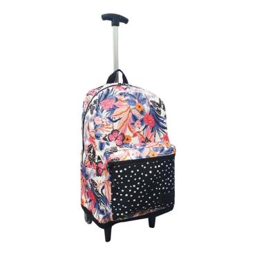 Imagem de Mochila Bolsa Estampada Universitária Feminina Rodinhas