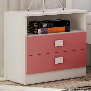 Imagem de Mesa De Cabeceira 2 Gavetas Rosa 8004 - Percasa
