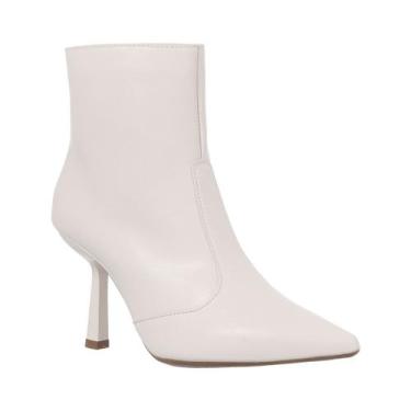 Imagem de Bota Feminina Cano Curto Bico Fino Salto Alto Com Zíper Leve - Stessy 