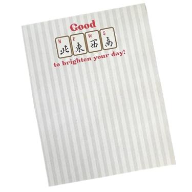 Imagem de CALEMORA Mahjong Good NEWS to Brighten your Day Notepad Mah Jongg Gift Stationery Mah Jong Present
