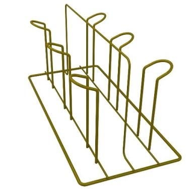 Imagem de Suporte de Copos Escorredor de Cozinha Casa e Decoração Resistente Funcional Organização(DOURADO)