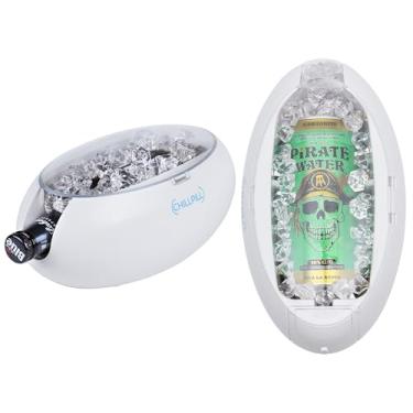 Imagem de CHILLPILL Refrigerador De Bebidas Instantâneo - Rápido Para Latas 12 Oz Ou 16 E Garrafas Vidro Portátil Eficiente Festas, Piqueniques Churrascos (Branco)