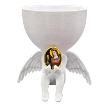 Imagem de Anjo da Guarda Anjinho Santa Barbara Vasinho Decoração - Point da Fe
