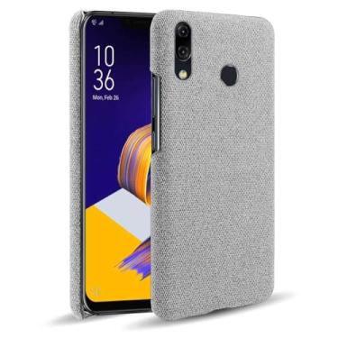 Imagem de Capa para ASUS Zenfone Ze620kl,Capa desenhada em lona,Case Protetora Ultrafina com Empunhadura Macia,Design em Tecido Antichoque e Antiarranhões-Light gray