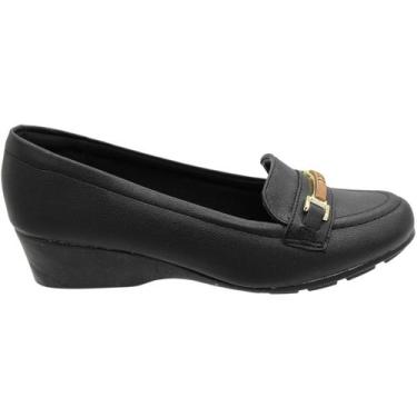 Imagem de Sapato Anabela Modare Ultra Conforto Nature Feminino, Preto, 36