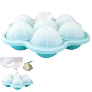 Imagem de Forma de Gelo Bandeja Silicone Bebida Drink Coquetel Molde Resistente 