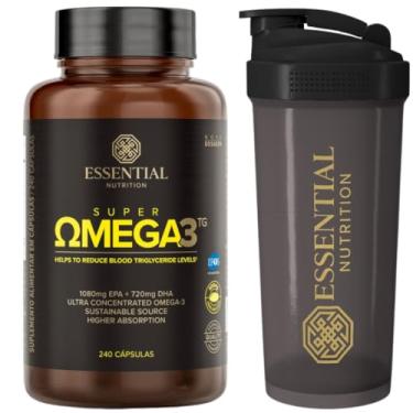 Imagem de Essential Nutrition - Super Ômega 3 TG 500mg - 240 Cápsulas gel pequenas + Coqueteleira oficial