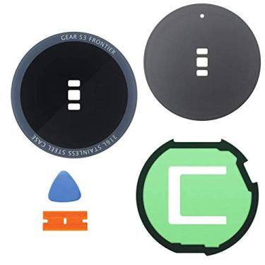 Imagem de Ubrokeifixit Capa de vidro para porta traseira Gear S3 Frontier de substituição com adesivo para Samsung Gear S3 Frontier SM-R760 SM-R765