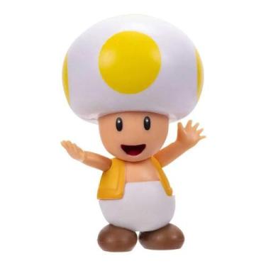 Imagem de Super Mario - Boneco 2.5 Pol Colecionável - Toad Amarelo - Candide