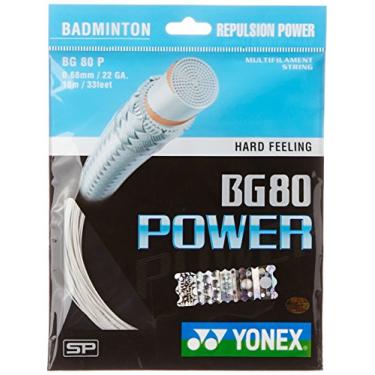 Imagem de Yonex Cordas de badminton BG80 Power, 0,68 mm (branca)