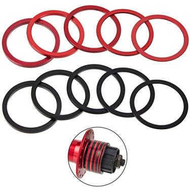Imagem de Frienda Espaçador de suporte inferior de bicicleta 10 peças 7, 8, 9, 10, 11 velocidades, arruela de cassete de liga de alumínio anodizado, arruela do cubo do volante 1 mm 1,5 mm 2 mm 2,5 mm 3,0 mm