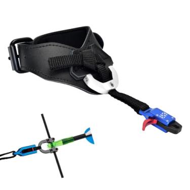 Imagem de SUMING Liberação de arco para arco composto, liberação de pulseira ajustável, acessórios de auxílio de liberação de arco composto para tiro com arco