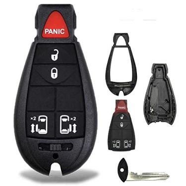 Imagem de 1 chave para carro com 5 botões de entrada sem chave para partida remota Fob M3N5WY783X, IYZ-C01C para cidade country Dodge Grand Caravan Volkswagen Routan - CASE/SHELL APENAS (sem eletrônicos)