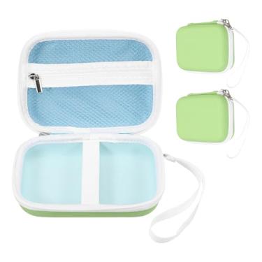 Imagem de PATIKIL Capa para máquina de etiquetar D30 D35 M02, 2 peças, capa para impressora de etiquetas de viagem em EVA para armazenamento de adesivos, rolo de papel com fita, verde