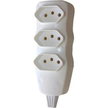 Imagem de Tomada Barra Tripla Branca New 2 Pólos e Terra Fc