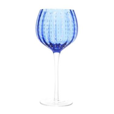 Imagem de Taça para Vinho de Vidro Orquídea Azul 450ml Wolff